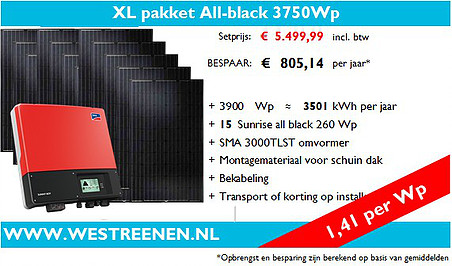 XL-Pakket All-black zonnepanelen