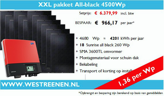 XXL-Pakket All-black Zonnepanelen